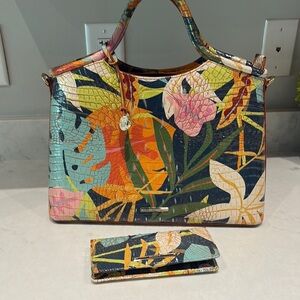 Brahmin Colorful Floral Tote and Wallet